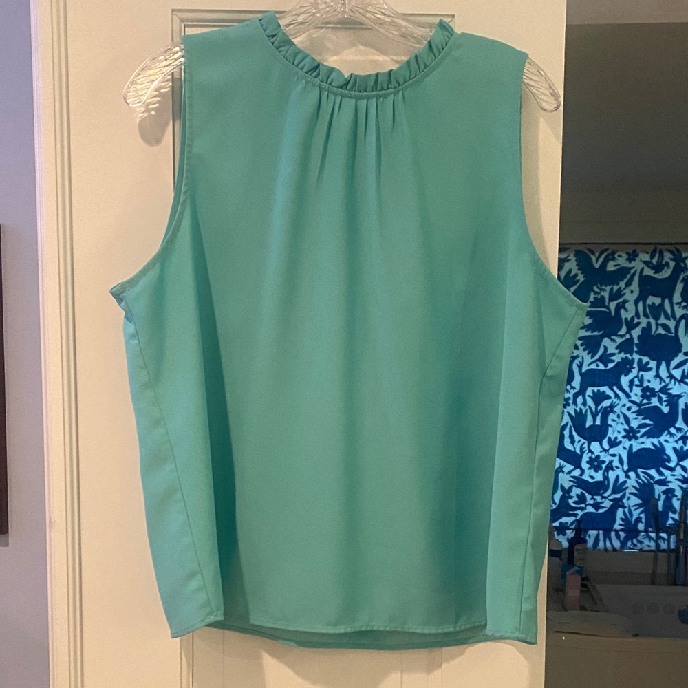 J crew factory green sleeveless top size XL